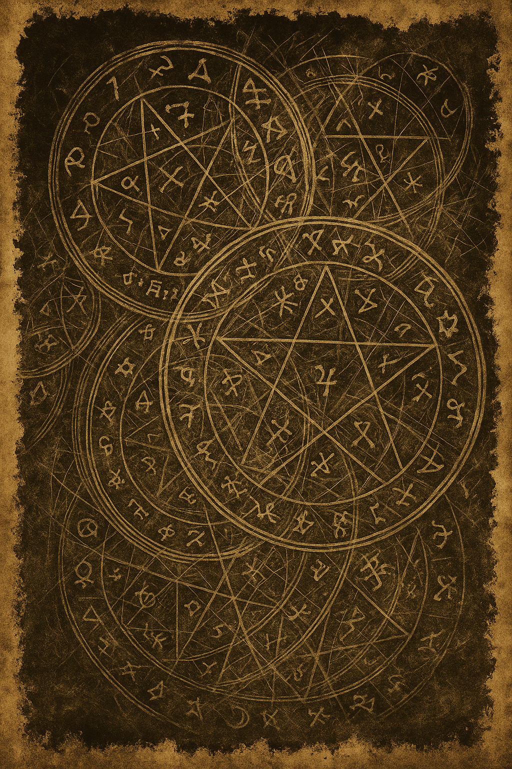 Mystische Pentagramme